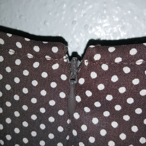 LNY Lennie 16 Gwennevere  Cappuccino Dot Dress Plus - Picture 2 of 10